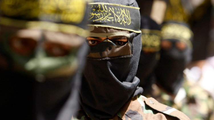 Islamic Jihad militants attend a Nakba rally in the central Gaza Strip in this May 14, 2010 file photo